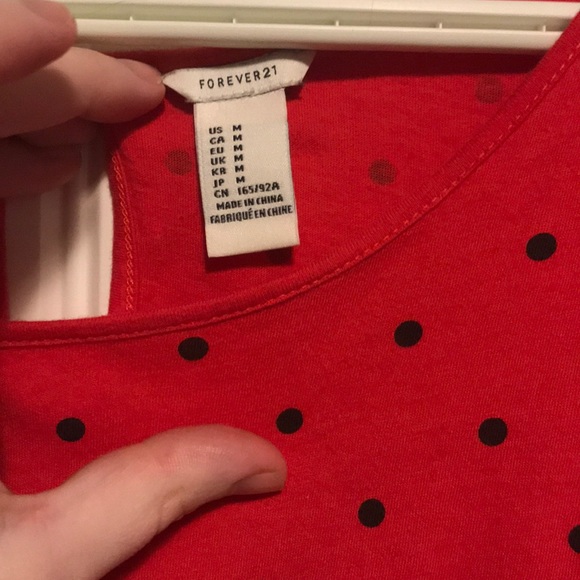 Red polka dot dress/tunic - Picture 2 of 3